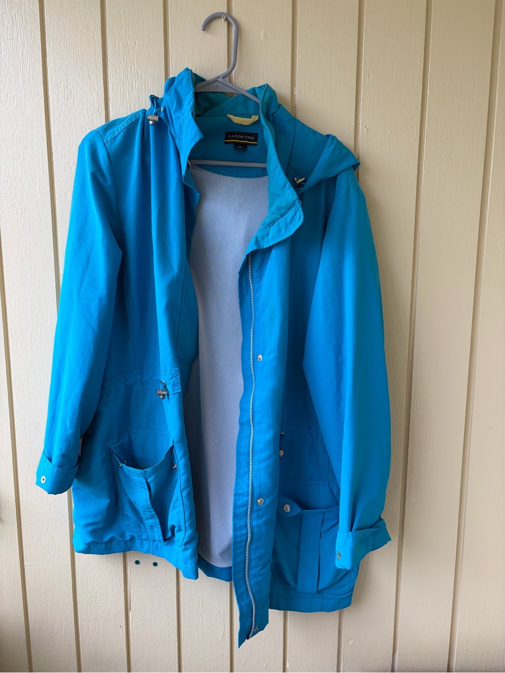 Land’s End Blue Rain Coat
